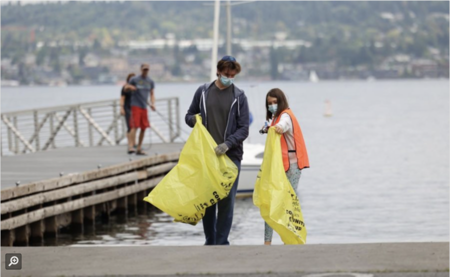 Students at Northwest Yeshiva High School in Seattle led a beach cleanup between Rosh Hashanah and Yom Kippur.