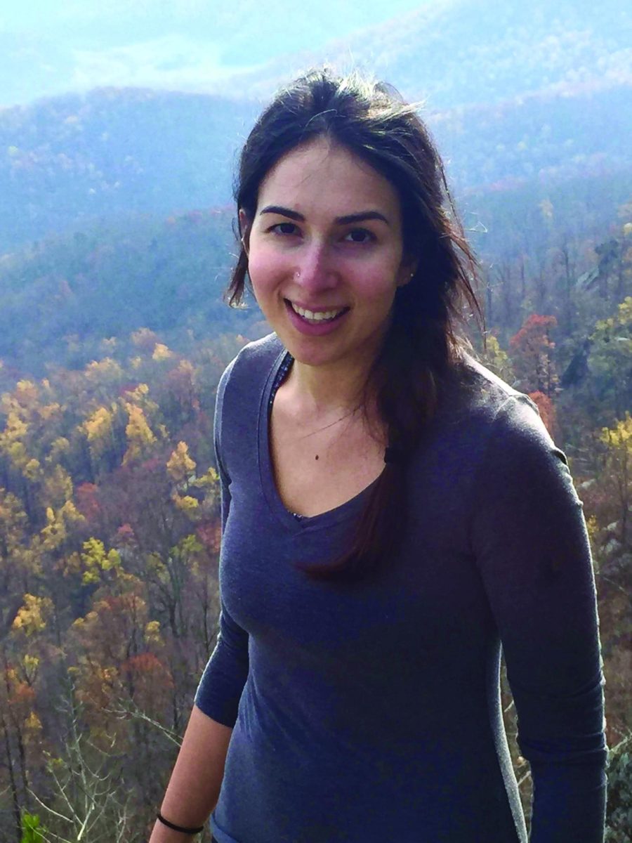 Anat Kimchi stands in front of Old Rag Mountain in Virginia. Courtesy Avi Kimchi.